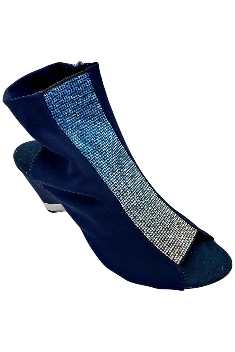Onex Women's Gabriella sandal Heel Navy Elastic - Medium